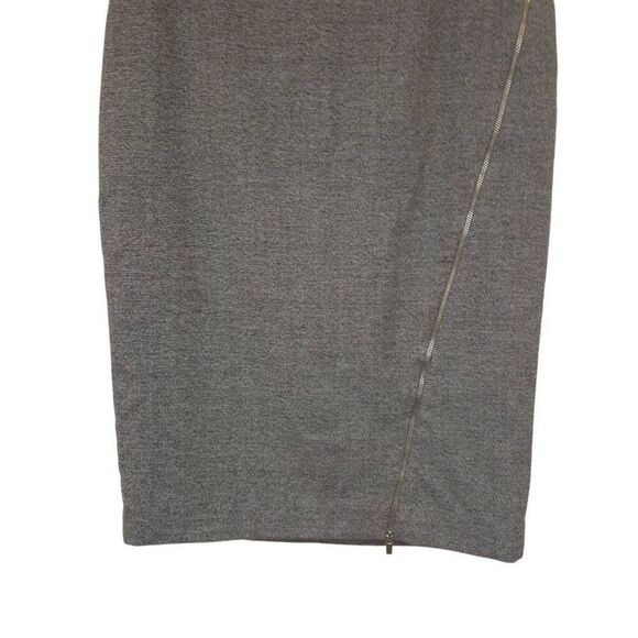 Banana Republic Women's Charcoal Gray Poly/Viscose/Spandex Knit Assymetrical Zip - Picture 4 of 10